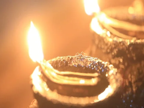 Burning Buddhist candles prayer Stock Footage 79891826