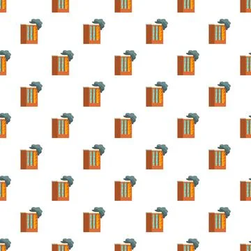 Burning building fire emergency hazard seamless pattern Illustrazione stock