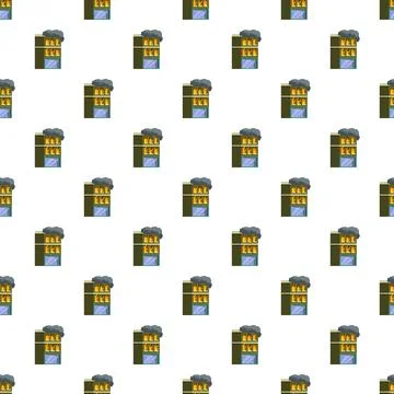 Burning building pattern in flat style illustration 스톡 일러스트