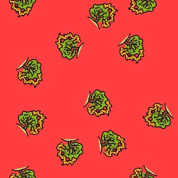 Burning bush wildfire disaster vector seamless pattern Stockillustratie