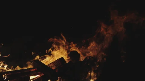 Burning Campfire Stock Footage 150689214