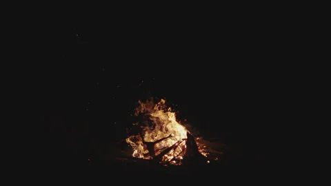 Burning Campfire Stock Footage 150692652