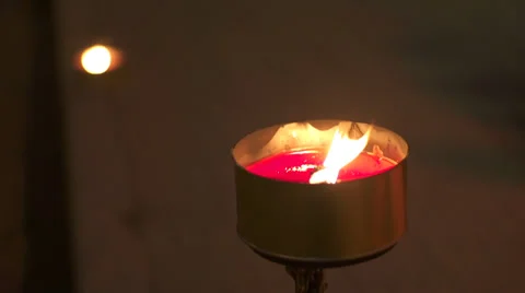 Burning Candle 3 Stock Footage 31953709