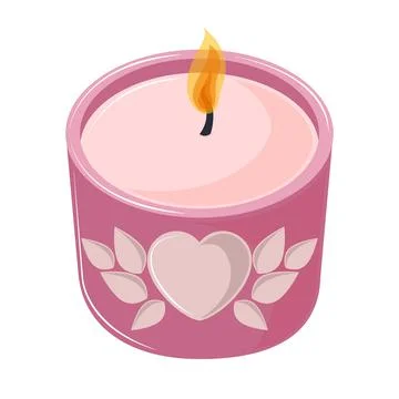 Burning candle aromatic Ilustración de archivo