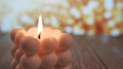 Burning Candle Background Stock Footage 129552776