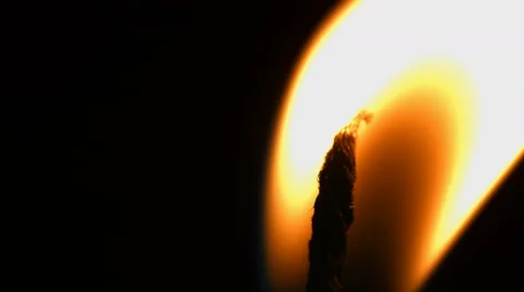 Burning candle on a black background closeup Stock Footage 47748722