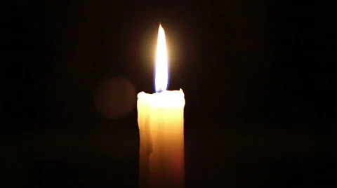 Burning candle that is blown out and keeps smoking for a while - close-up Stock Footage 44250118