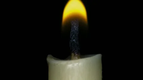 Burning candle close up Stock Footage 136323517