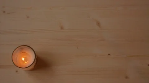 Burning candle, copy space Video stock 73756323