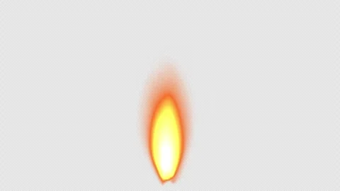 Burning Candle Flame with Alpha Channel Transparent Overlay Stock Footage 331558677