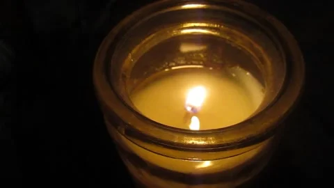 Burning Candle Flame Stock Footage 319818508