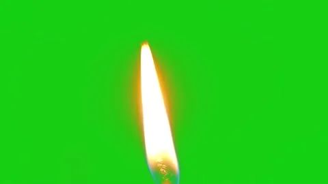 Burning candle flame on green background. Stock Footage 221885241