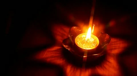 Burning candle Stock Footage 12698889