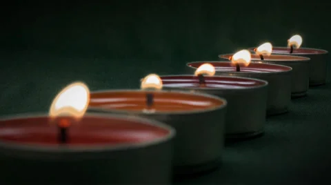 Burning Candle Stock Footage 27343947