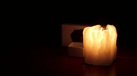 Burning Candle Stock Footage 49409850