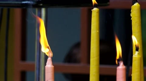 Burning candle Stock Footage 54155953