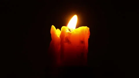 Burning Candle Stock Footage 120830099