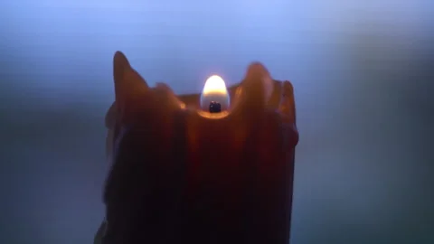 Burning Candle Stock Footage 243496159