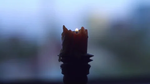 Burning Candle Stock Footage 243496173