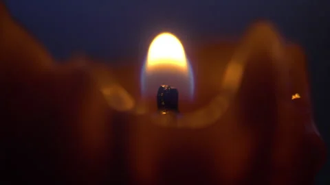 Burning Candle Stock Footage 243496175