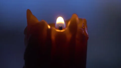 Burning Candle Stock Footage 243496189