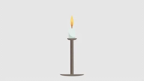 Burning candle holder. Stock Footage 261138541