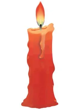 Burning candle. Stock Illustration