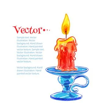 Burning candle Stock Illustration