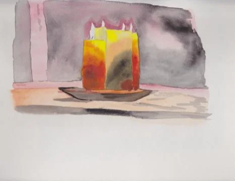 Burning candle Stock Illustration