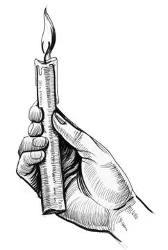 Burning candle Stock Illustration