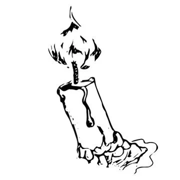 Burning candle. Stock Illustration