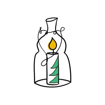 Burning candle Stock Illustration