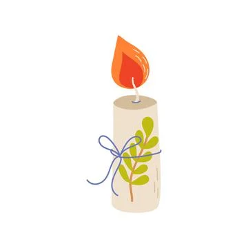 Burning candle Stock Illustration