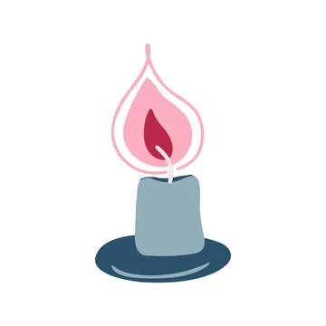 Burning candle Stock Illustration