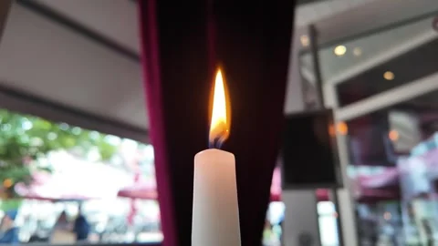 Burning Candle Indoors Stock Footage 329281306