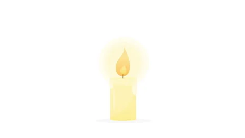 Burning candle isolated on white background 스톡 동영상 309951408
