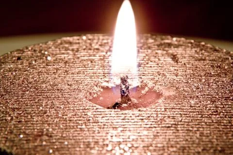Burning candle light 스톡 사진