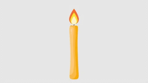 Burning candle. Loopable animation video. Stock Footage 252744441