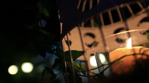 Burning candle at night 스톡 동영상 40743340