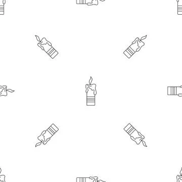 Burning candle pattern seamless 스톡 일러스트
