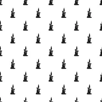 Burning candle pattern, simple style Stock Illustration
