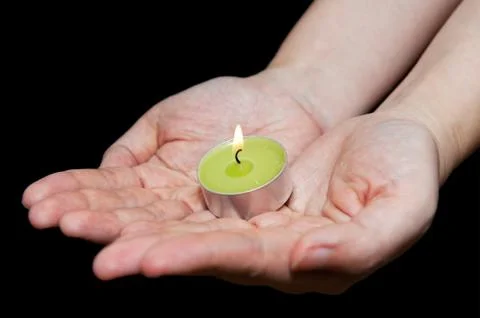 Burning candle Stock Photos
