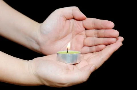 Burning candle Stock Photos