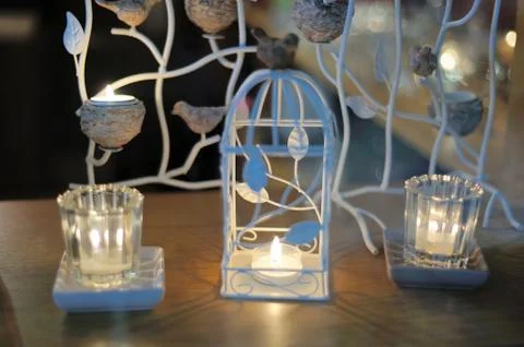 Burning candle Stock Photos