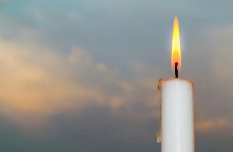 Burning candle Foto stock