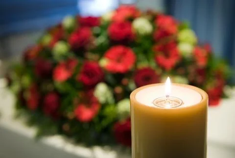 Burning candle Foto stock