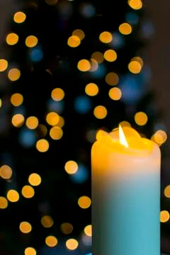 Burning candle Stock Photos
