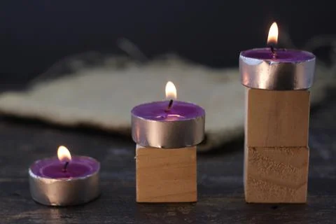 Burning candle Stock Photos