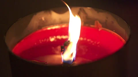 Burning Candle (Super Slow Motion) Stock Footage 31953856