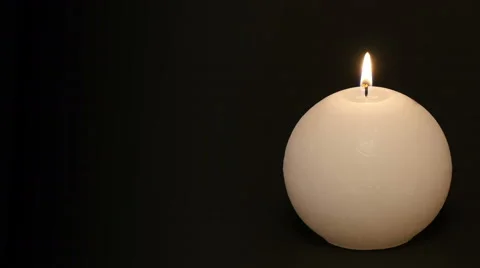 Burning candle time lapse with text space 4k Stock Footage 61637779